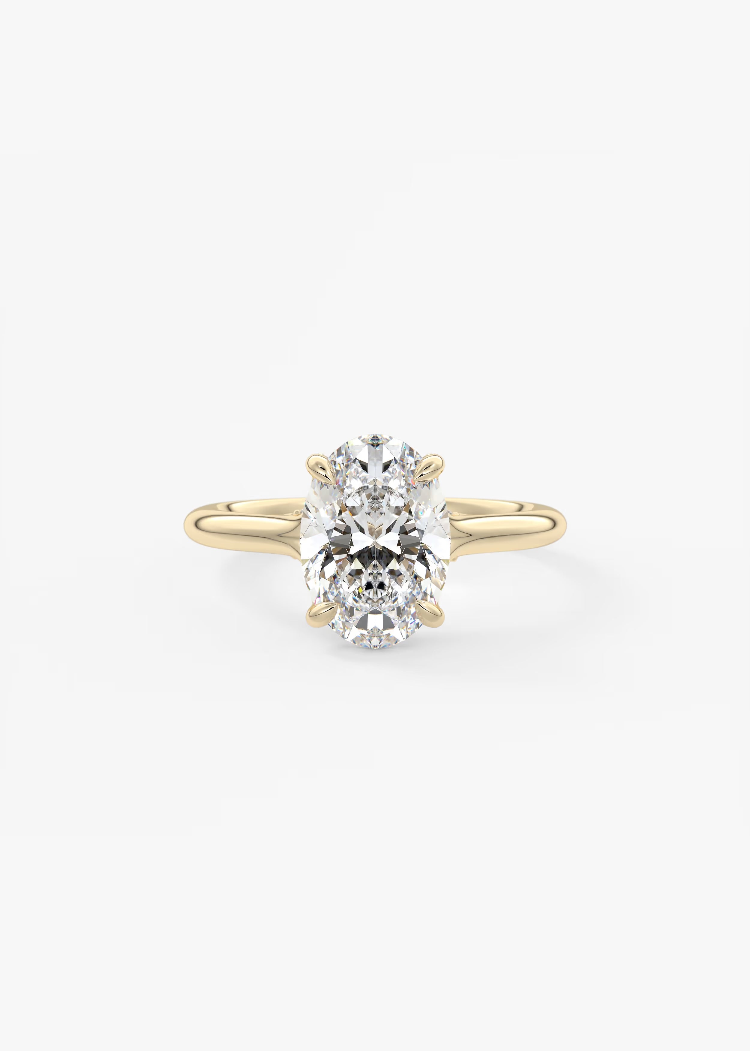 Cassia – Oval Solitaire with Hidden Pavé