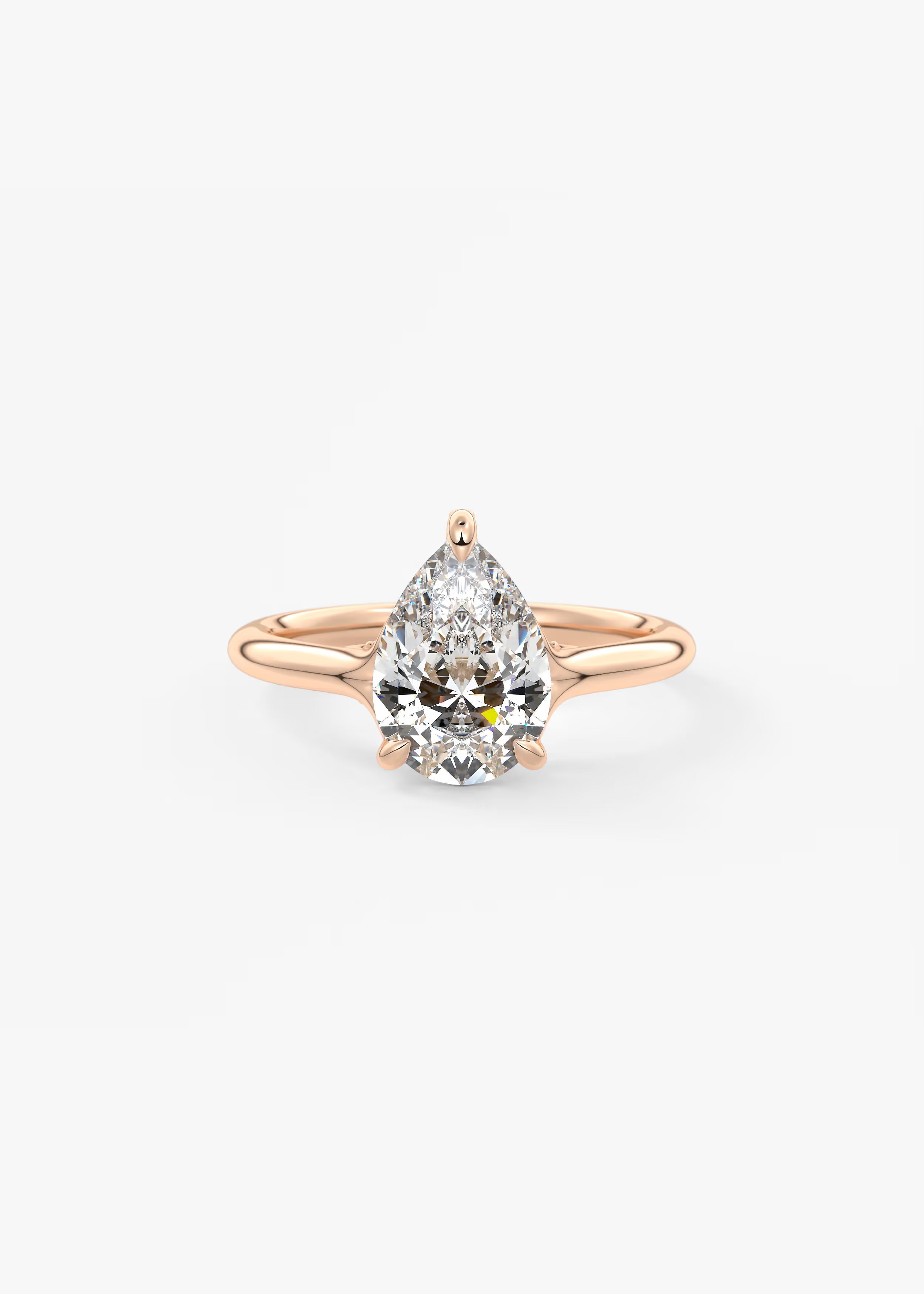 Cassia – Pear Solitaire with Hidden Pavé