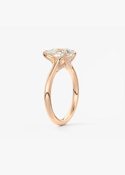 Cassia – Pear Solitaire with Hidden Pavé