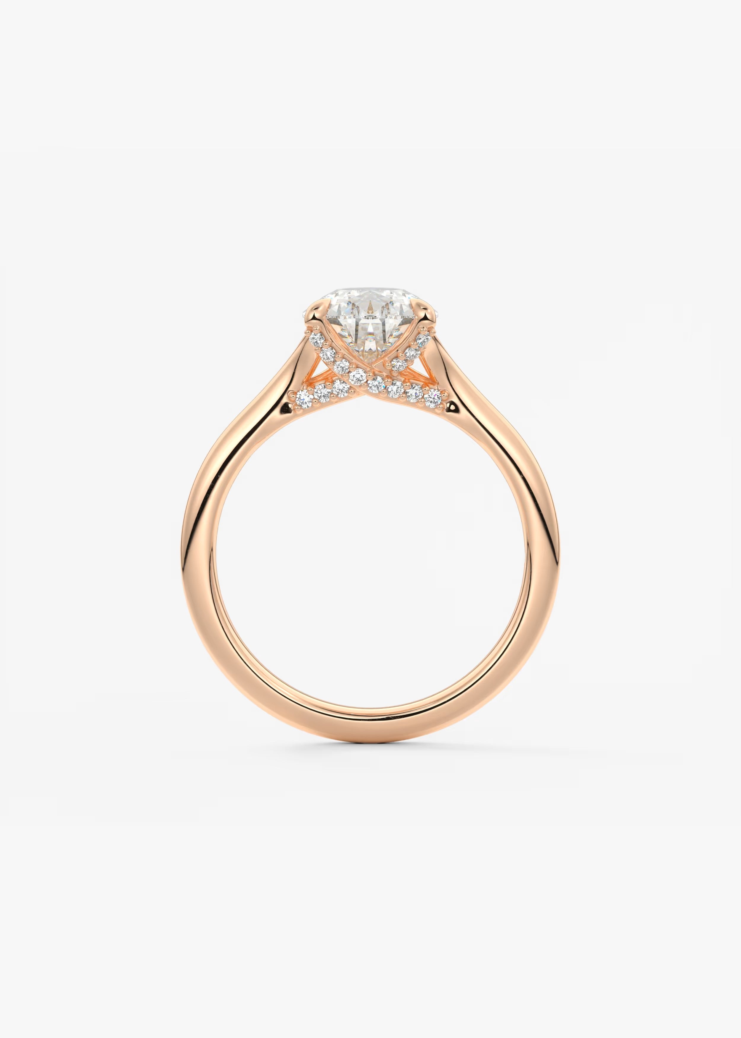 Cassia – Pear Solitaire with Hidden Pavé