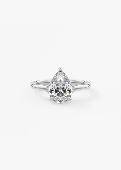 Cassia – Pear Solitaire with Hidden Pavé