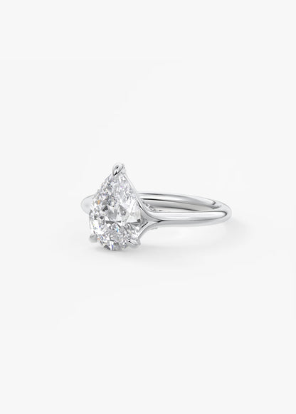 Cassia – Pear Solitaire with Hidden Pavé