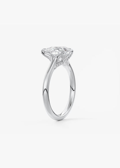 Cassia – Pear Solitaire with Hidden Pavé