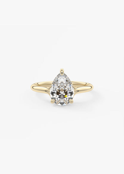 Cassia – Pear Solitaire with Hidden Pavé