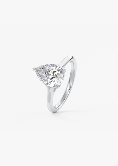 Cassia – Pear Solitaire with Hidden Pavé