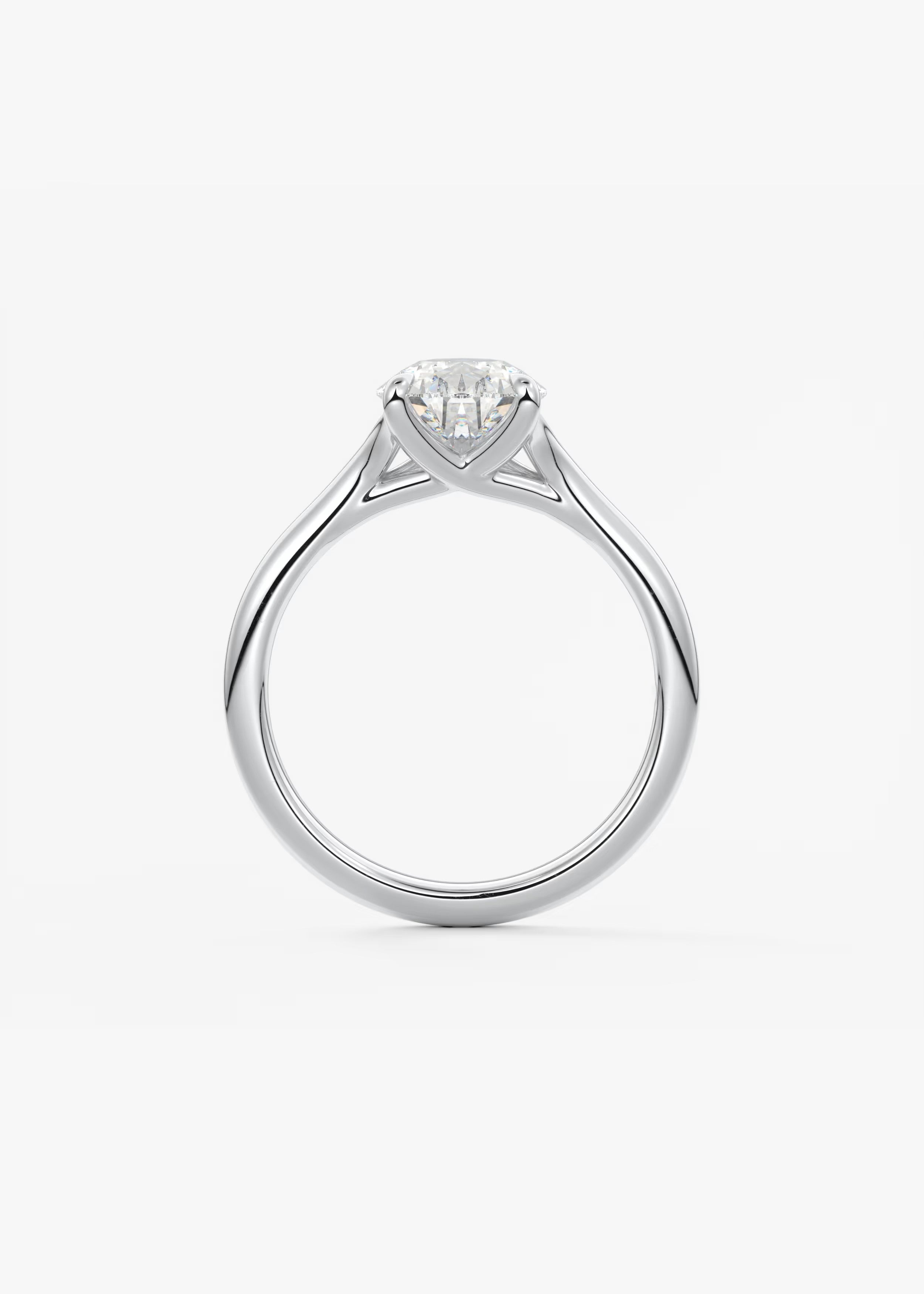 Cassia – Pear Solitaire with Triple-Claw Prongs