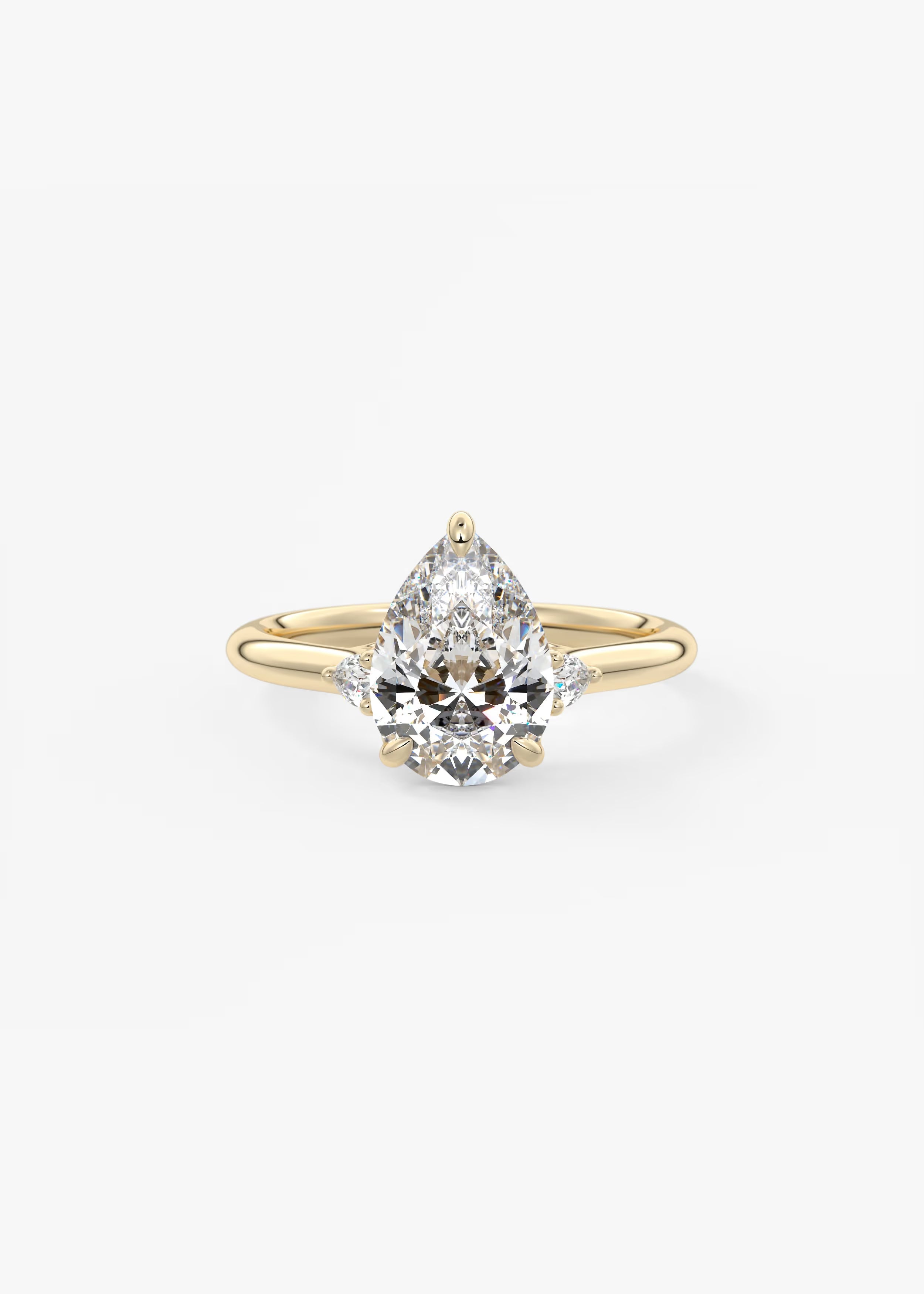 Cassia – Pear Trilogy with Pear Side Stones