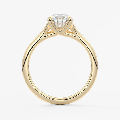 Cassia – pear solitaire with triple-claw prongs
