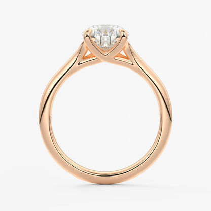 Cassia – pear solitaire with triple-claw prongs