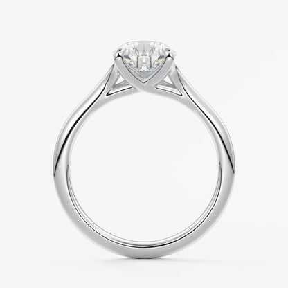 Cassia – pear solitaire with triple-claw prongs