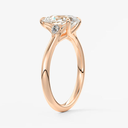 Cassia – pear trilogy with pear side stones