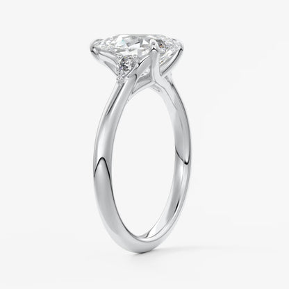 Cassia – pear trilogy with pear side stones