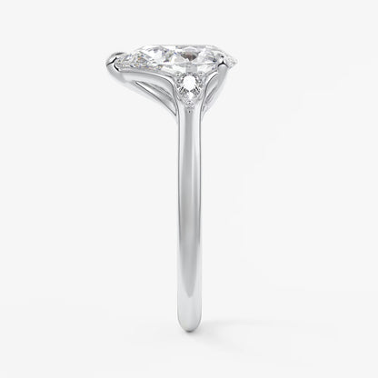 Cassia – pear trilogy with pear side stones