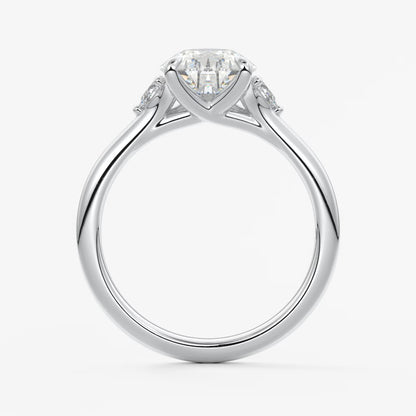 Cassia – pear trilogy with pear side stones