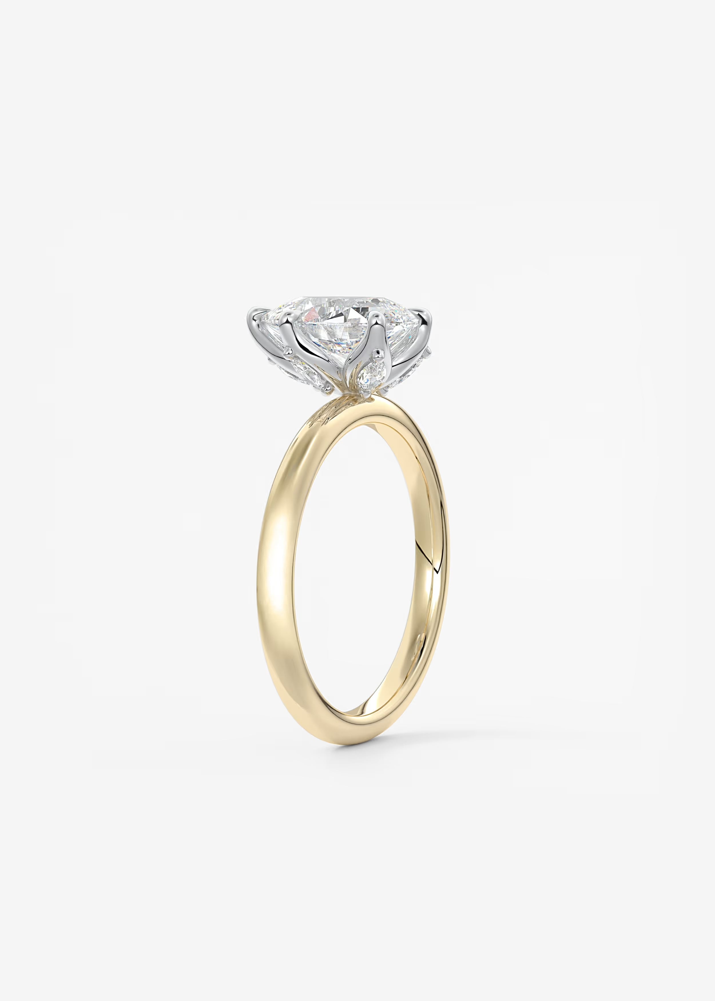 Celestia Deluxe – Two-Tone Pear Engagement Ring