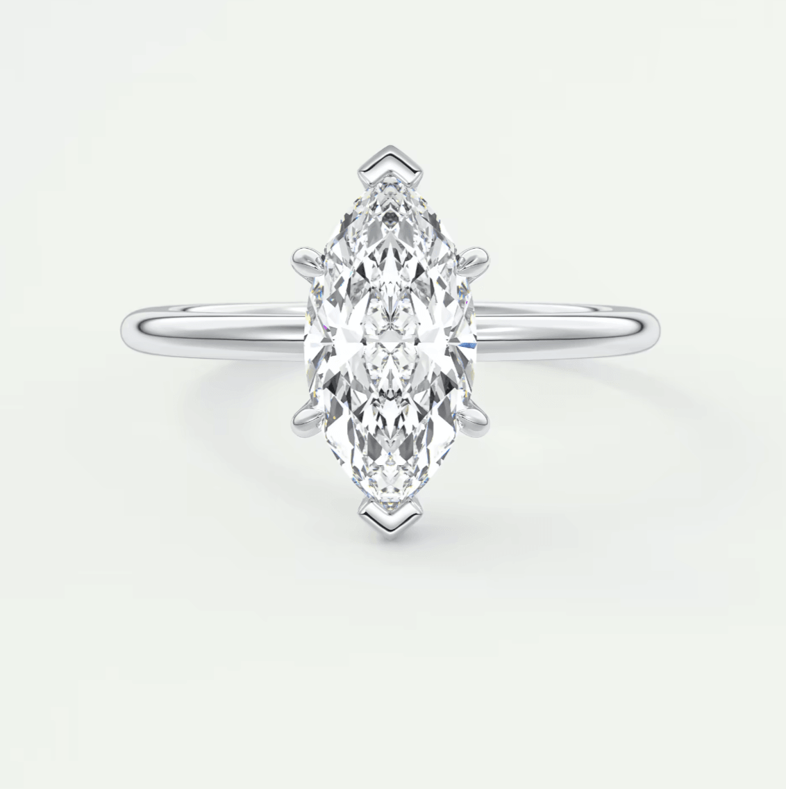 Celestia Marquise Hidden Halo Ring – Lab Diamond or Moissanite