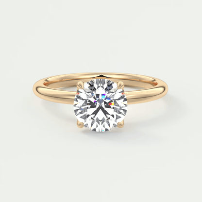 Celestia Solitaire Ring – Lab Diamond or Moissanite