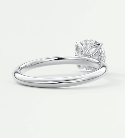 Celestia Solitaire Ring – Lab Diamond or Moissanite