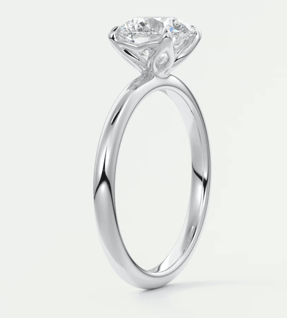 Celestia Solitaire Ring – Lab Diamond or Moissanite