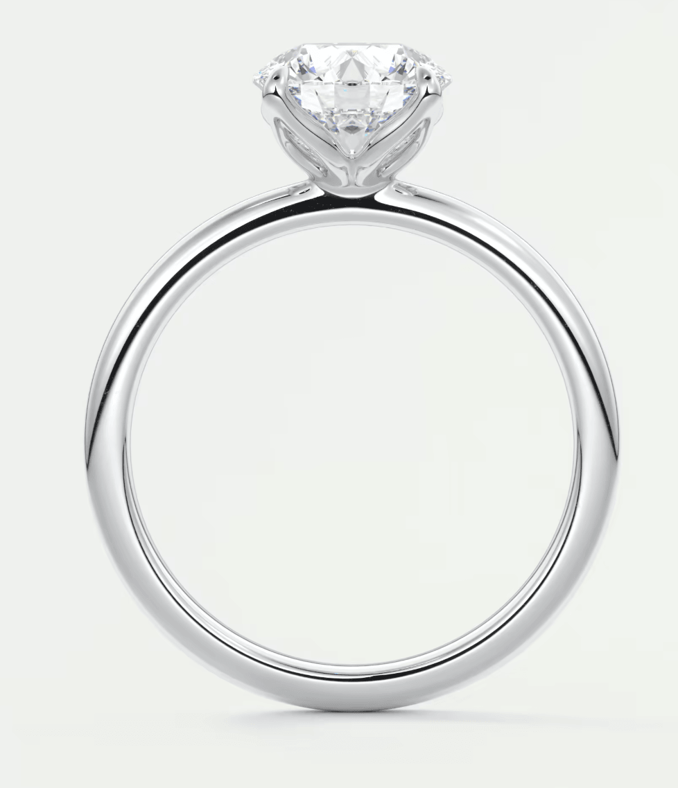 Celestia Solitaire Ring – Lab Diamond or Moissanite