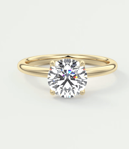 Celestia Solitaire Ring – Lab Diamond or Moissanite