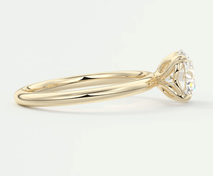 Celestia Solitaire Ring – Lab Diamond or Moissanite