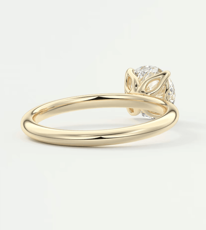 Celestia Solitaire Ring – Lab Diamond or Moissanite