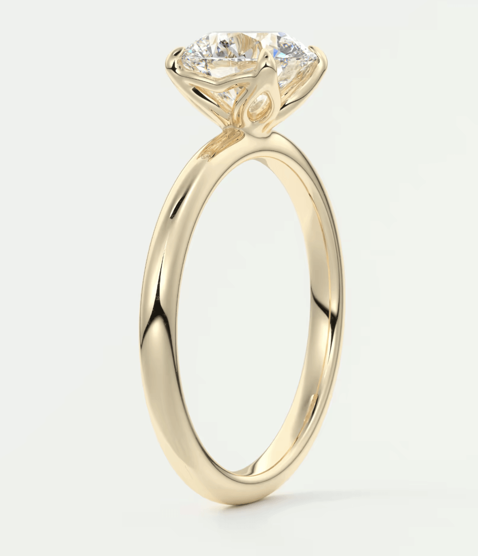 Celestia Solitaire Ring – Lab Diamond or Moissanite