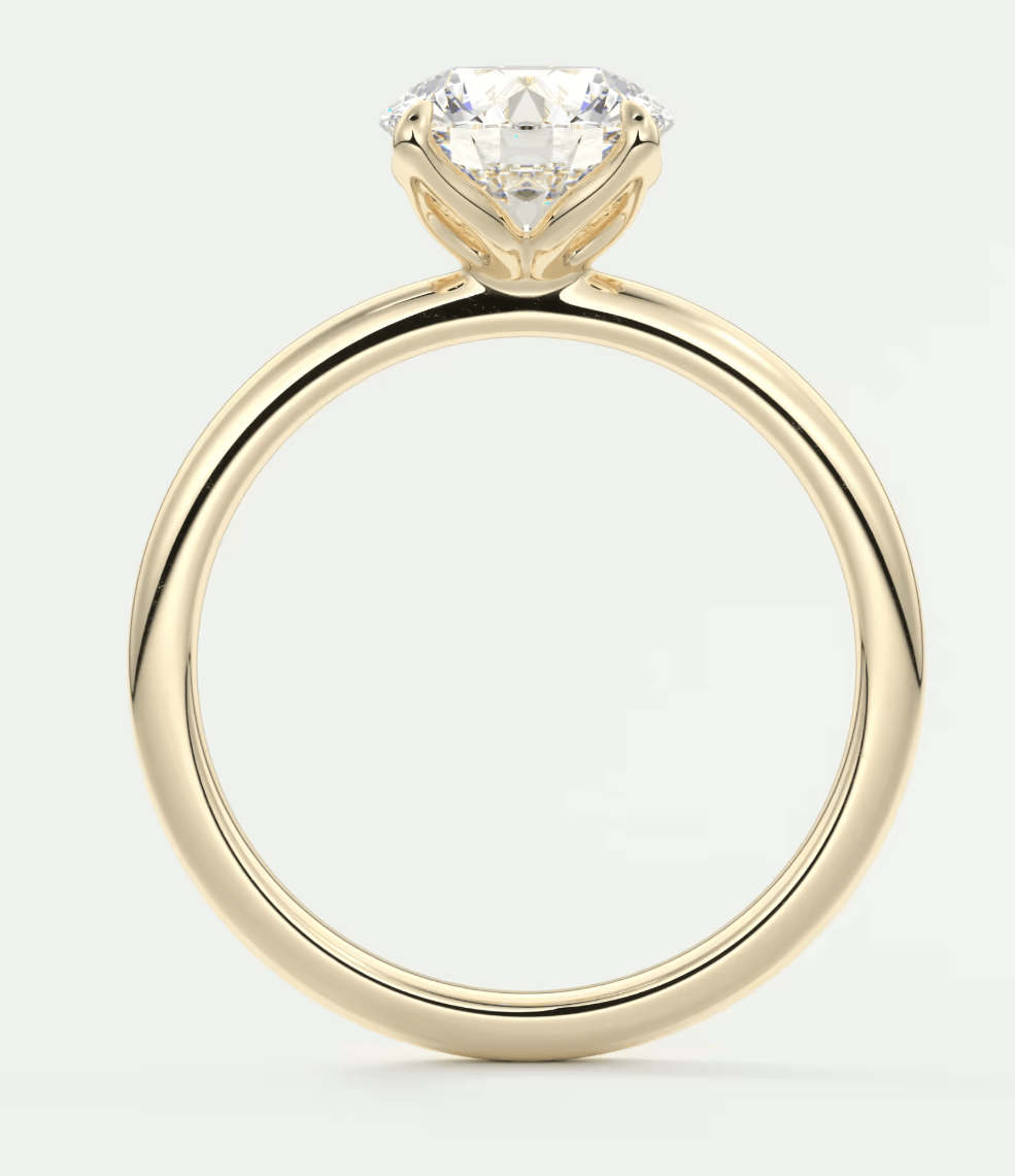 Celestia Solitaire Ring – Lab Diamond or Moissanite