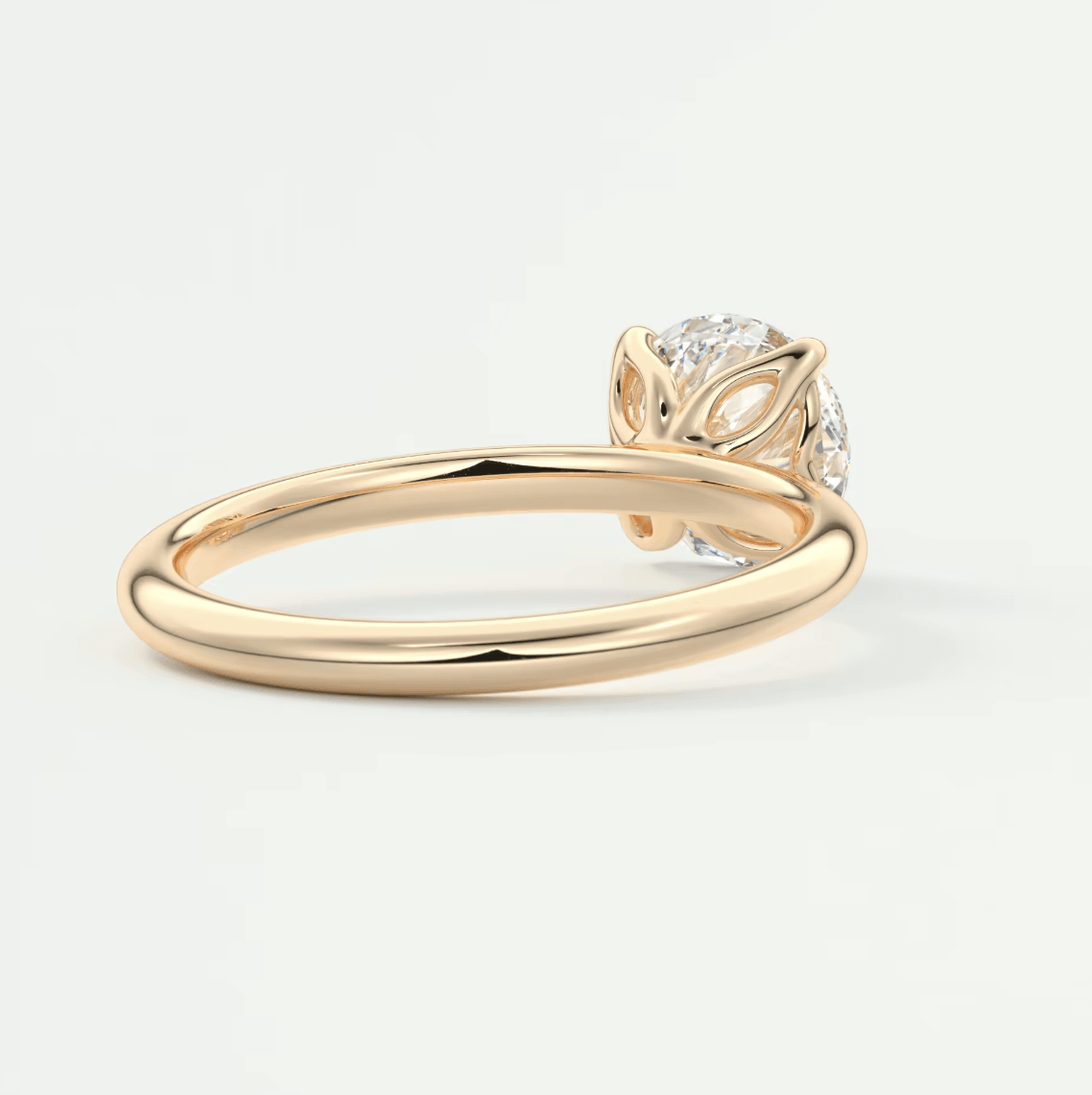 Celestia Solitaire Ring – Lab Diamond or Moissanite