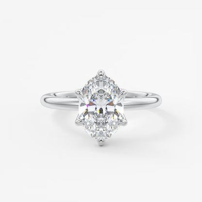 Celestia deluxe – two-tone oval engagement ring