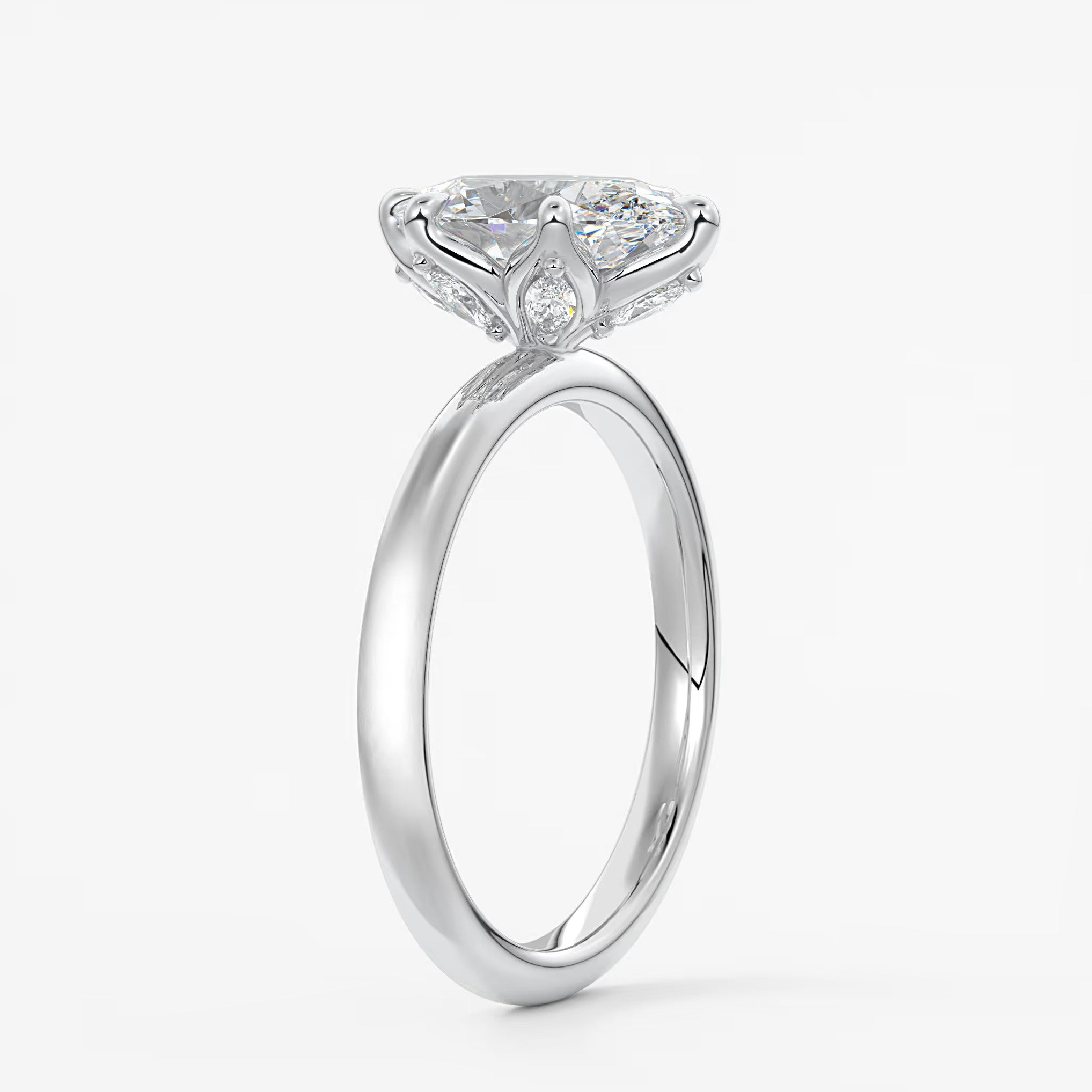 Celestia deluxe – two-tone oval engagement ring