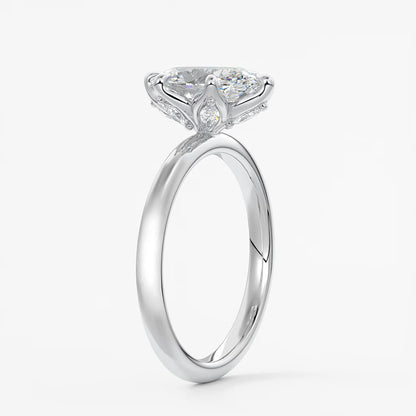 Celestia deluxe – two-tone oval engagement ring