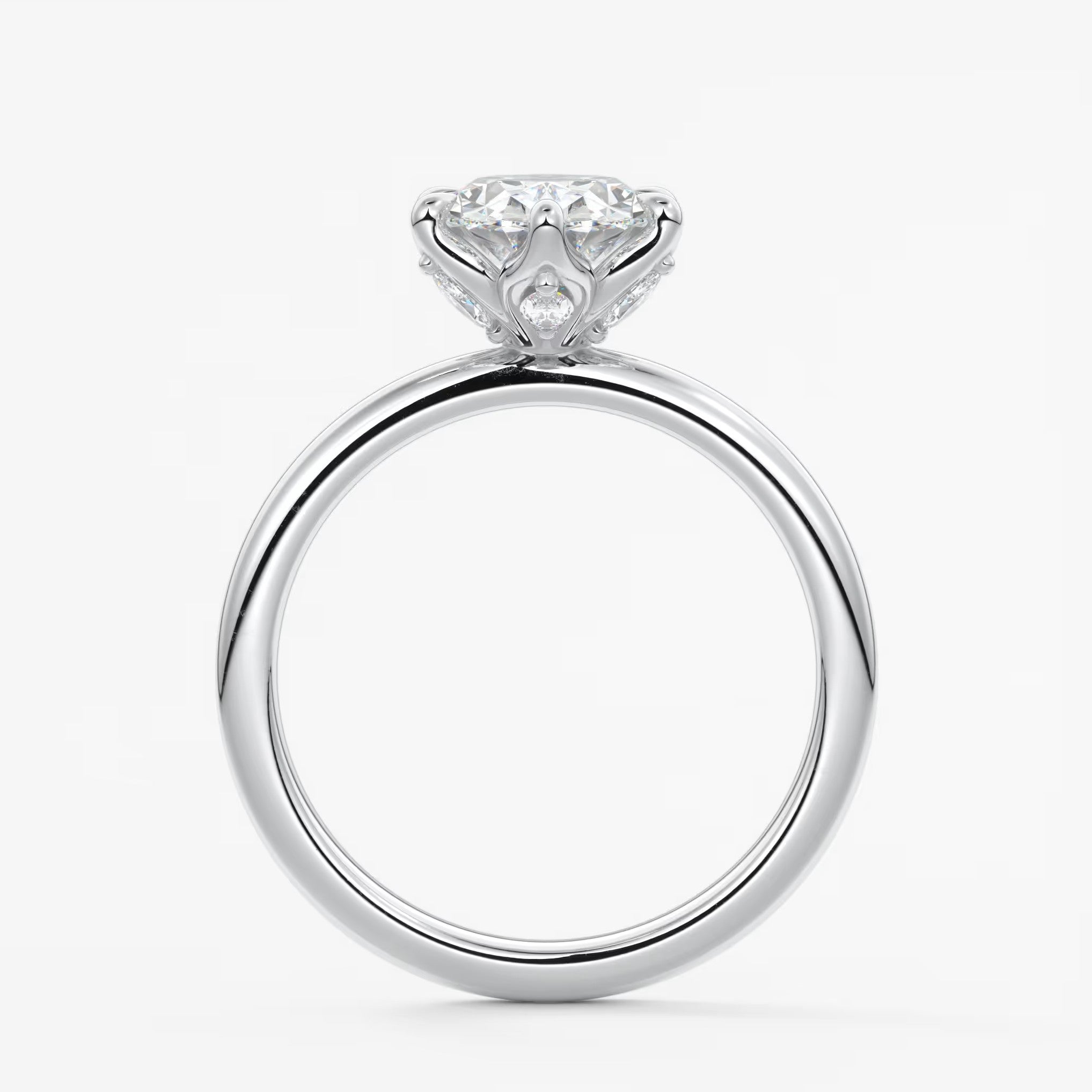 Celestia deluxe – two-tone oval engagement ring
