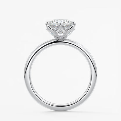 Celestia deluxe – two-tone oval engagement ring