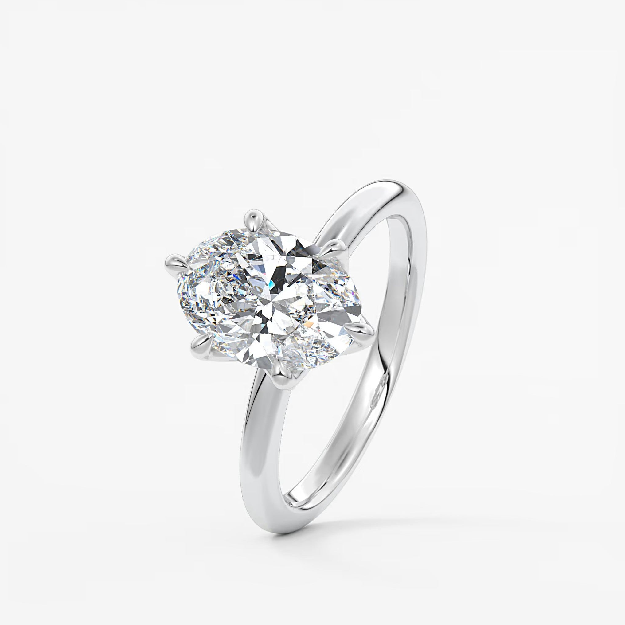 Celestia deluxe – two-tone oval engagement ring
