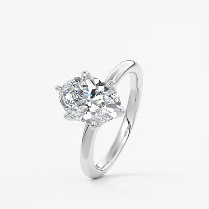 Celestia deluxe – two-tone oval engagement ring