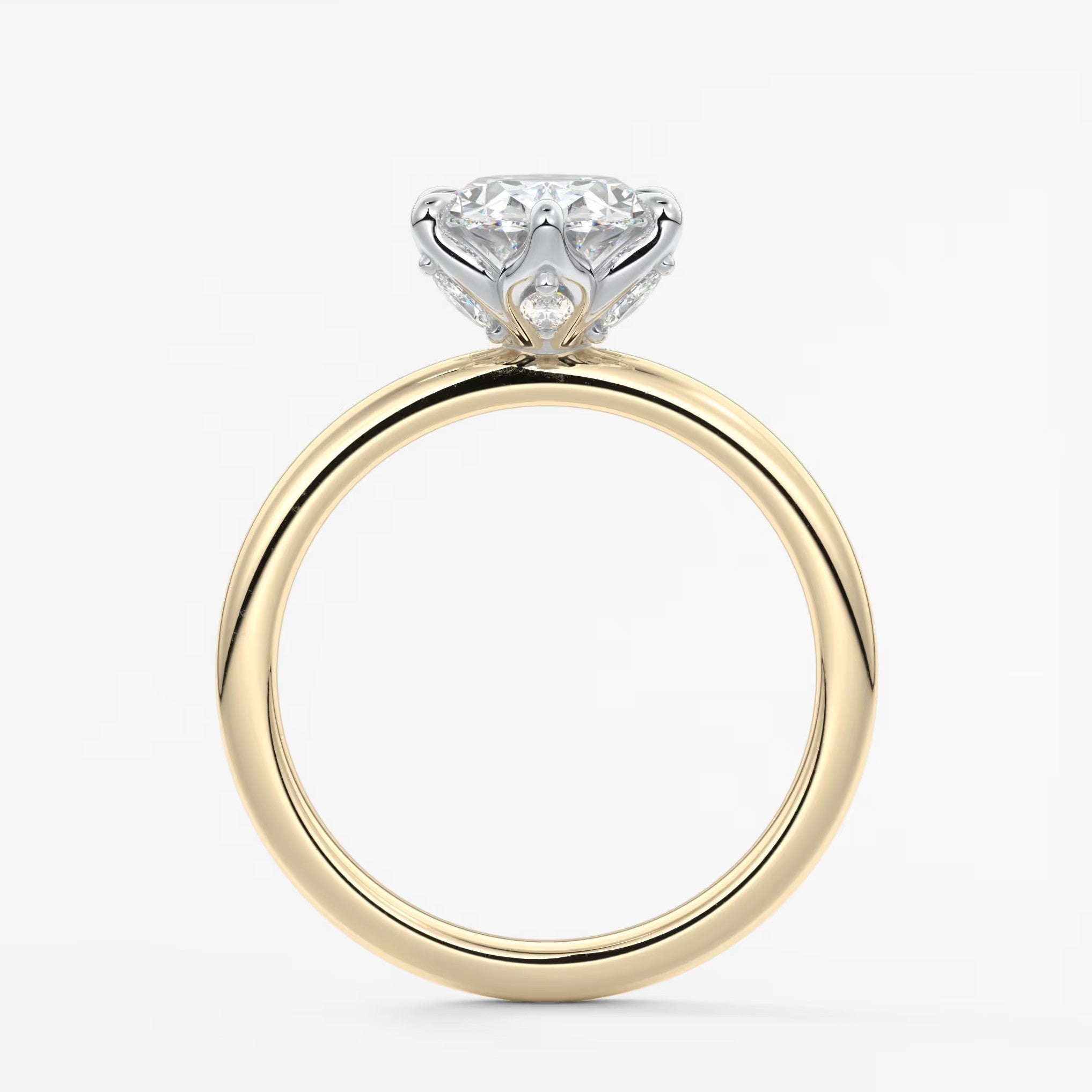Celestia deluxe – two-tone oval engagement ring