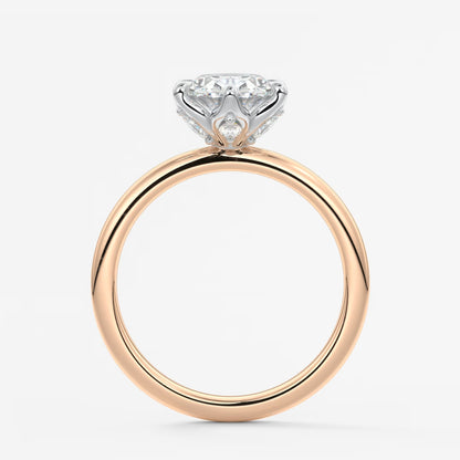 Celestia deluxe – two-tone oval engagement ring