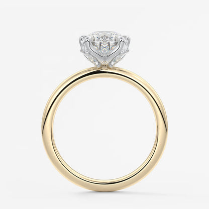 Celestia deluxe – two-tone pear engagement ring
