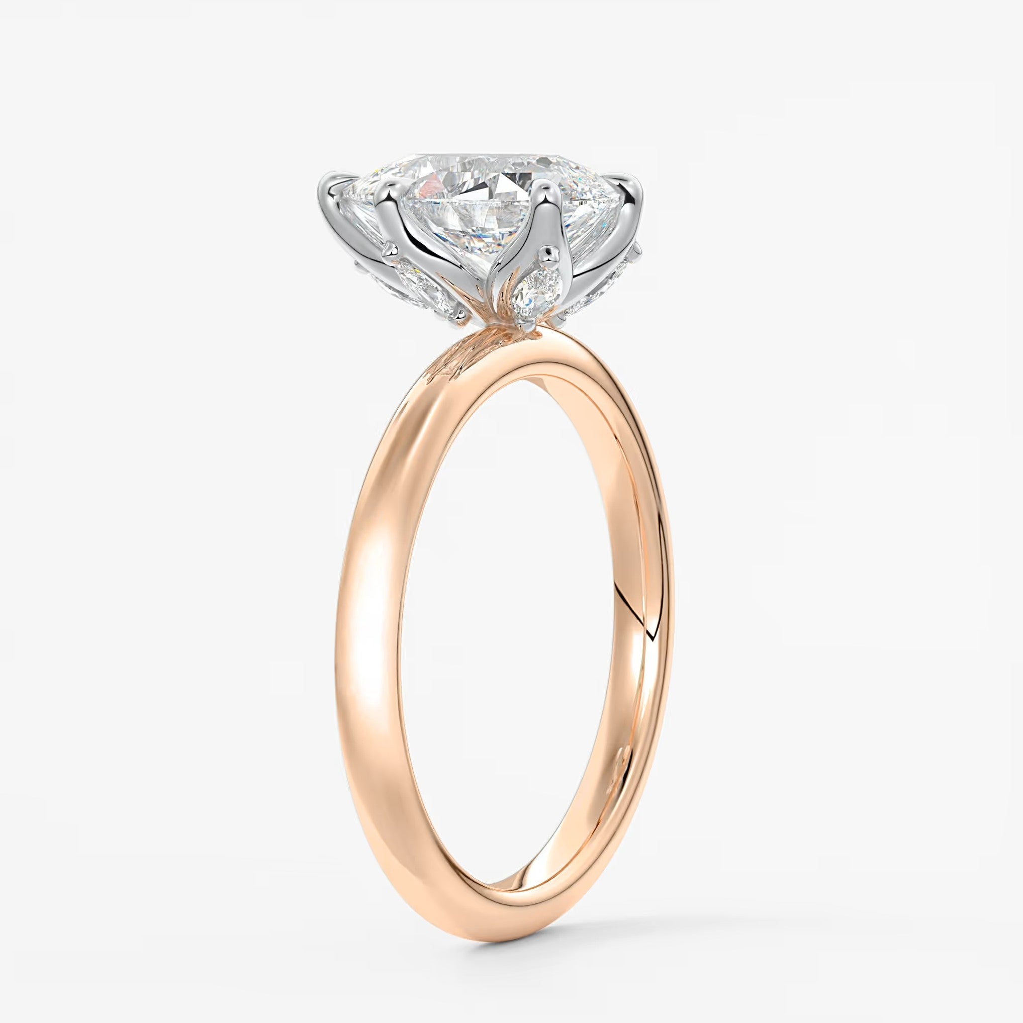 Celestia deluxe – two-tone pear engagement ring