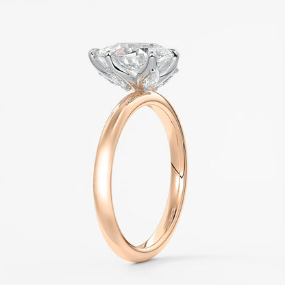 Celestia deluxe – two-tone pear engagement ring