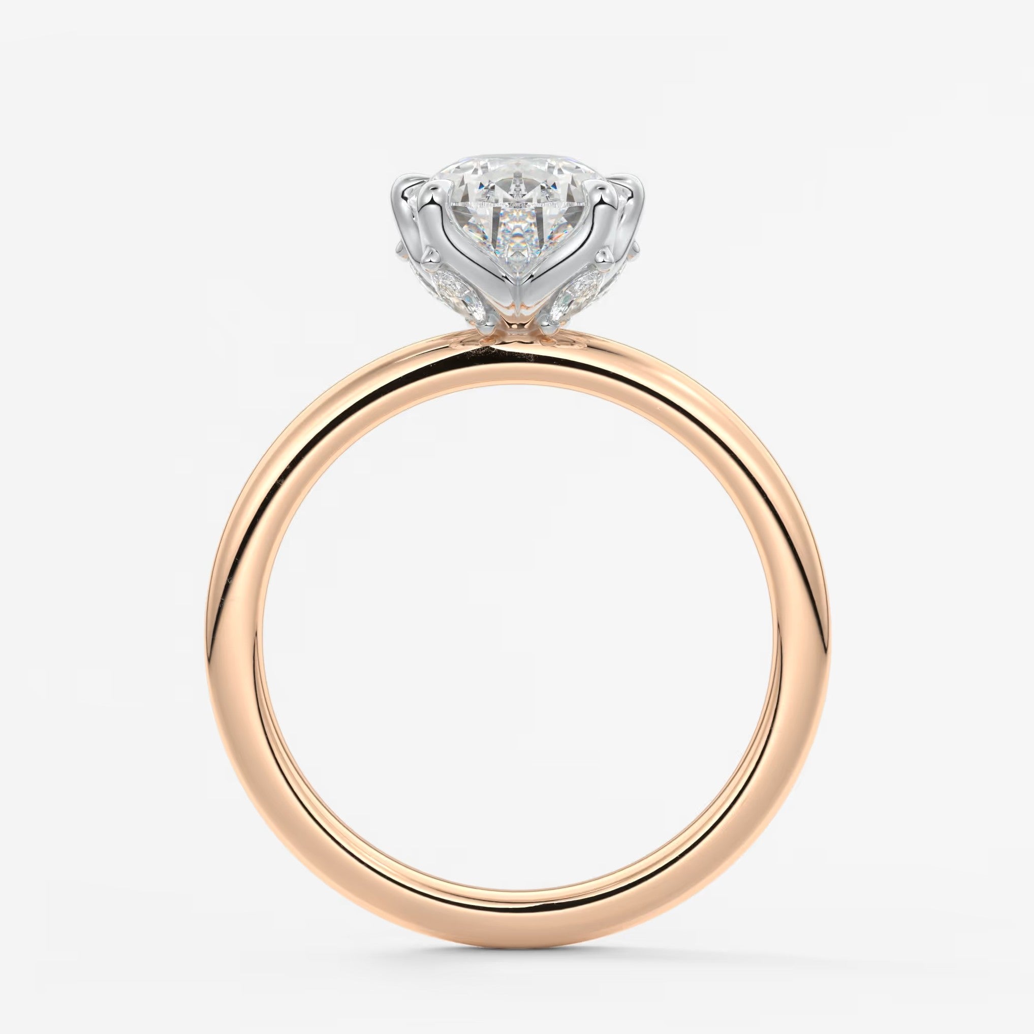 Celestia deluxe – two-tone pear engagement ring