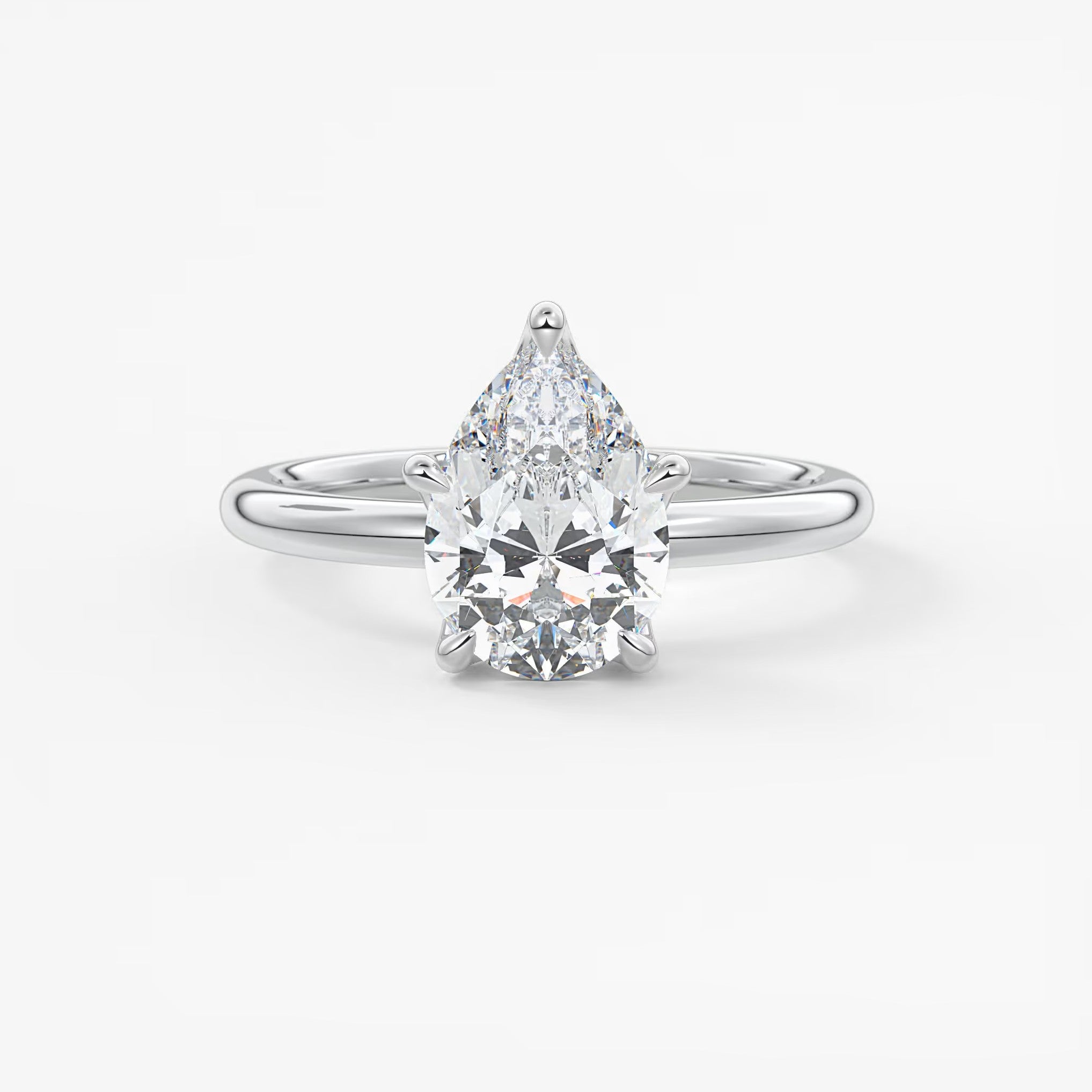 Celestia deluxe – two-tone pear engagement ring
