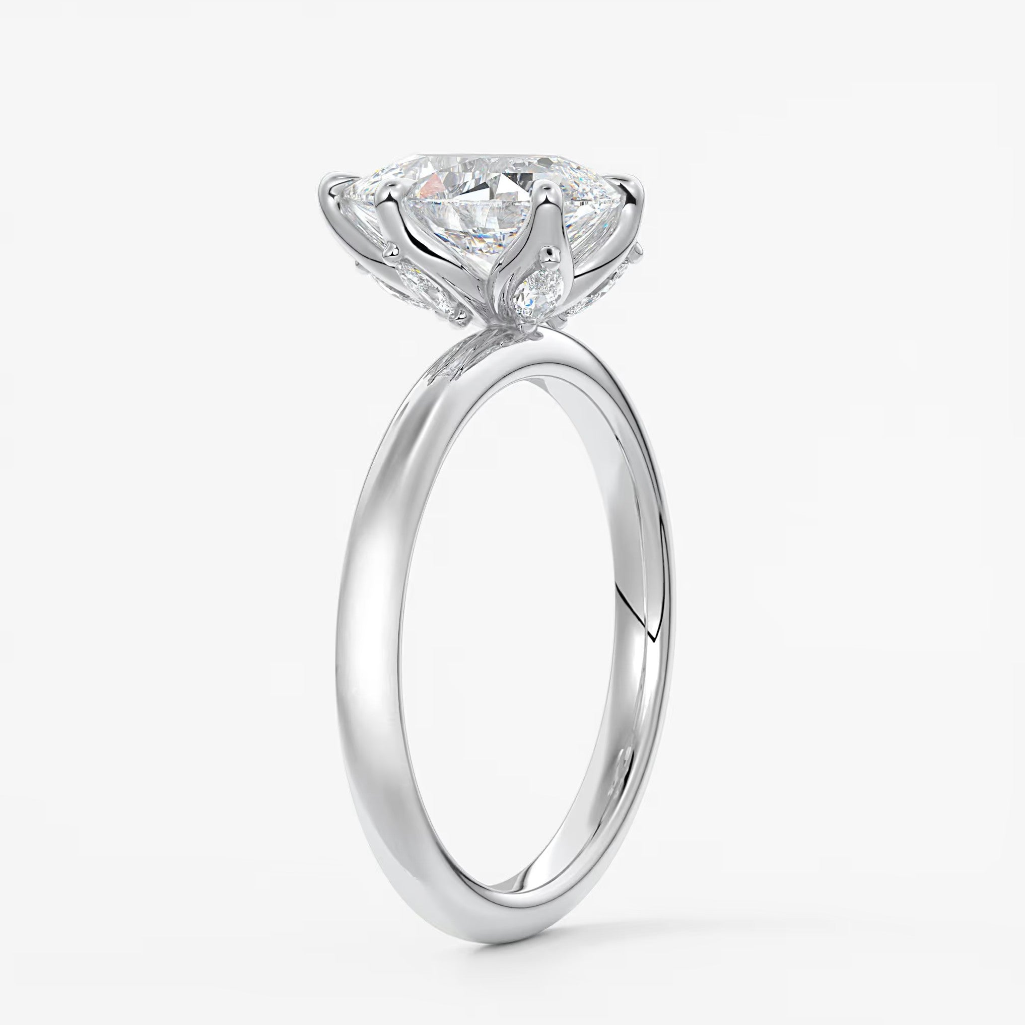 Celestia deluxe – two-tone pear engagement ring