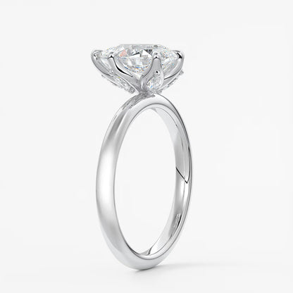 Celestia deluxe – two-tone pear engagement ring