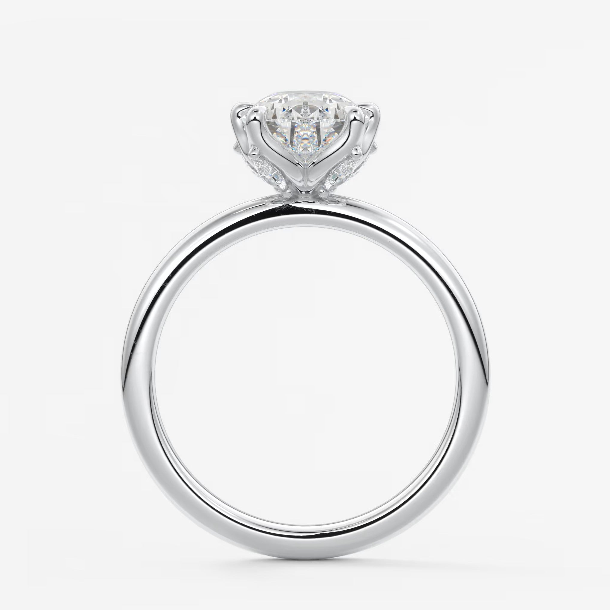 Celestia deluxe – two-tone pear engagement ring