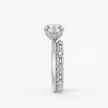 Celestia deluxe – two-tone round brilliant engagement ring