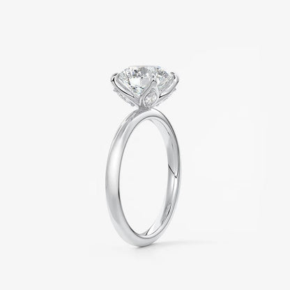 Celestia deluxe – two-tone round brilliant engagement ring
