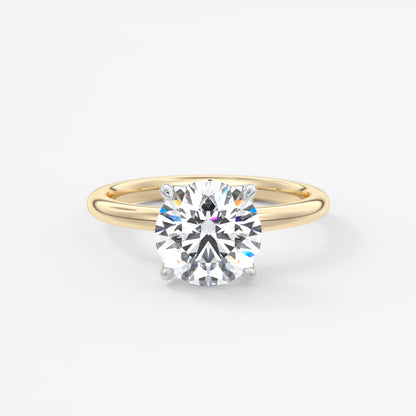 Celestia deluxe – two-tone round brilliant engagement ring